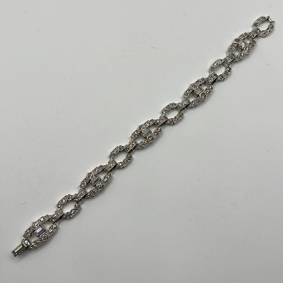 Engel Brothers Jewelry - ENGEL BROTHERS 1930’s ART DECO RHINESTONE BRACELET